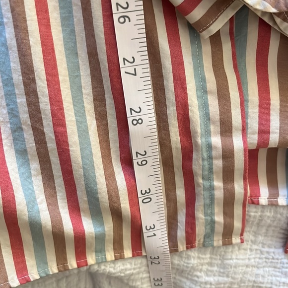 Men’s casual button down shirt. White, red, blue, tan - Picture 3 of 4